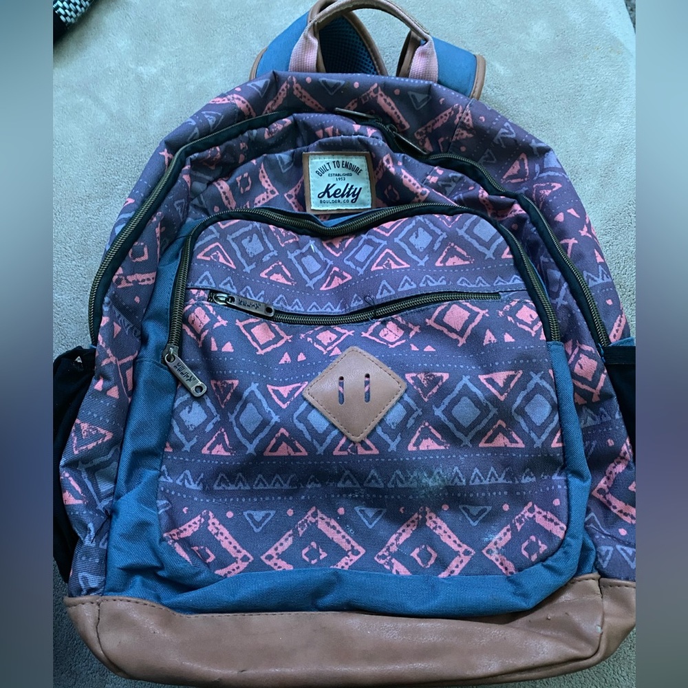 One of pictures had a stain of backpack, it is paint :)